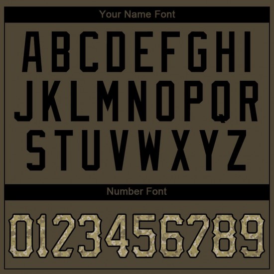 Custom Olive Camo-Black Authentic Salute To Service Baseball Jersey