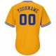 Custom Gold Royal-White Authentic Throwback Rib-Knit Baseball Jersey Shirt