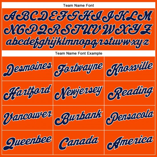 Custom Orange Navy-White Authentic Baseball Jersey