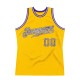 Custom Gold Camo-Purple Authentic Throwback Basketball Jersey