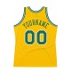 Custom Gold Kelly Green-White Authentic Throwback Basketball Jersey