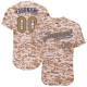 Custom Camo Old Gold-Royal Authentic Baseball Jersey