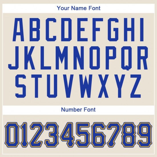 Custom Cream Royal-Gold Authentic Baseball Jersey