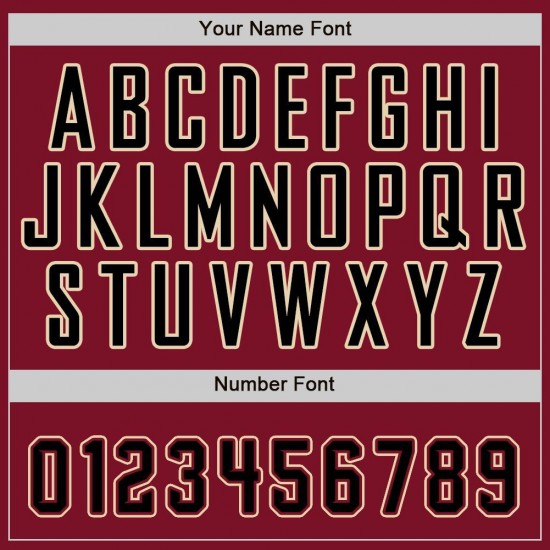 Custom Crimson Black-Khaki Baseball Jersey