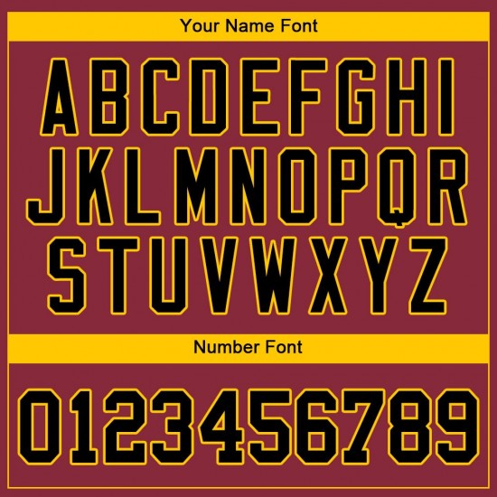 Custom Crimson Black-Gold Authentic Baseball Jersey