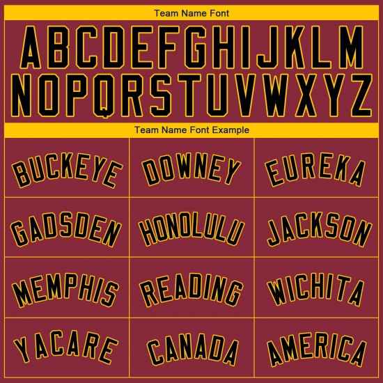 Custom Crimson Black-Gold Authentic Baseball Jersey