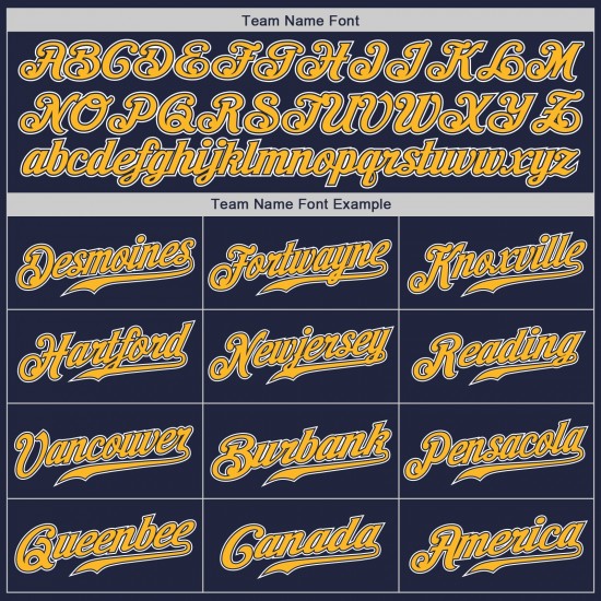 Custom Navy Gold-White Authentic Baseball Jersey