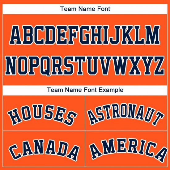 Custom Orange Navy-White Baseball Jersey