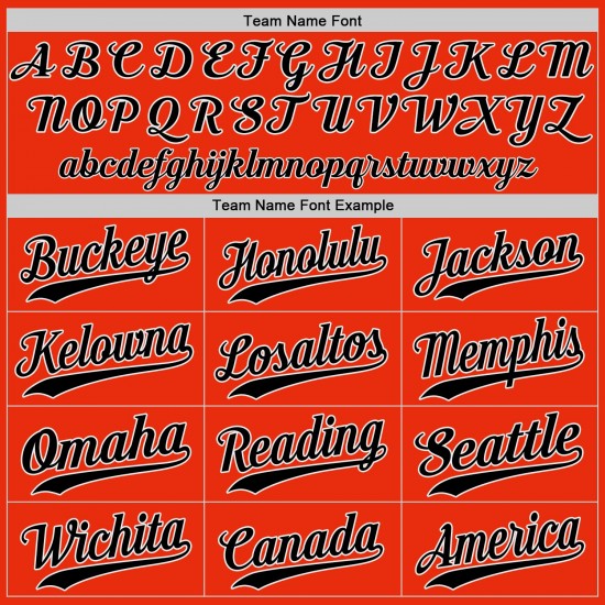 Custom Orange Black-White Authentic Baseball Jersey