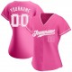 Custom Pink White Authentic Baseball Jersey