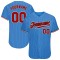 Custom Powder Blue Red Strip Red-Black Authentic Baseball Jersey