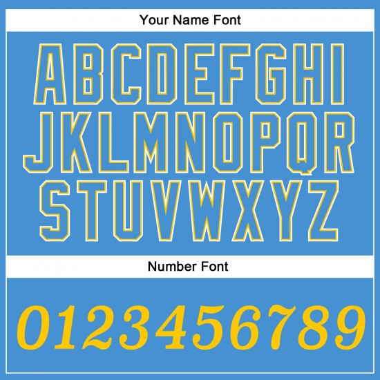 Custom Powder Blue Gold-White Authentic Baseball Jersey