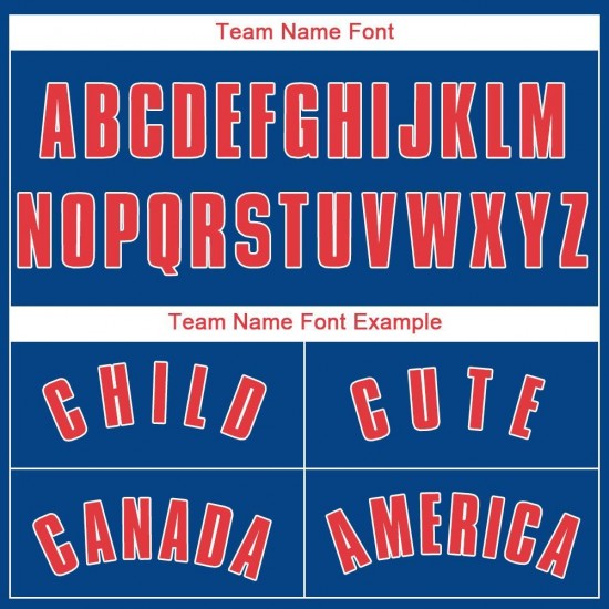 Custom Royal Red-White Baseball Jersey