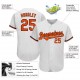 Custom White Orange-Black Authentic Baseball Jersey