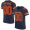 Custom Navy Scarlet-Gold Mesh Authentic Football Jersey