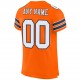 Custom Orange White-Navy Mesh Authentic Football Jersey