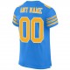 Custom Powder Blue Gold-White Mesh Authentic Football Jersey