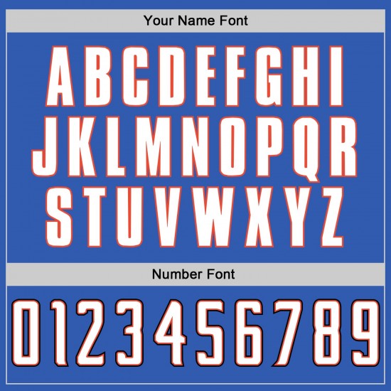 Custom Blue White-Orange Authentic Throwback Basketball Jersey