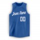 Custom Blue White Round Neck Basketball Jersey