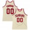 Custom Cream Red-Black Authentic Throwback Basketball Jersey