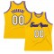 Custom Gold White-Purple Authentic Throwback Basketball Jersey