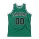 Custom Kelly Green Black-White Authentic Throwback Basketball Jersey