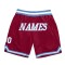 Custom Maroon White-Light Blue Authentic Throwback Basketball Shorts