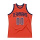 Custom Orange Navy-White Authentic Throwback Basketball Jersey