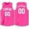 Custom Pink White Round Neck Basketball Jersey
