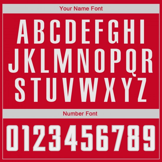 Custom Red White-Silver Gray Authentic Throwback Basketball Jersey