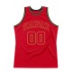 Custom Red Red-Old Gold Authentic Throwback Basketball Jersey