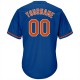 Custom Royal Orange-White Authentic Throwback Rib-Knit Baseball Jersey Shirt