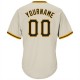 Custom Cream Black-Gold Authentic Throwback Rib-Knit Baseball Jersey Shirt