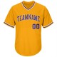 Custom Gold Purple-White Authentic Throwback Rib-Knit Baseball Jersey Shirt