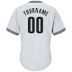 Custom White Black Authentic Throwback Rib-Knit Baseball Jersey Shirt