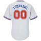 Custom White Orange-Royal Authentic Throwback Rib-Knit Baseball Jersey Shirt