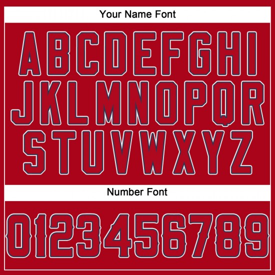 Custom Red Red-Navy Performance T-Shirt