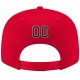 Custom Red Black-White Stitched Adjustable Snapback Hat