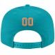 Custom Aqua Orange-White Stitched Adjustable Snapback Hat