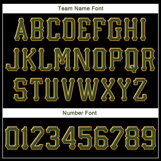 Custom Black Green-Gold Stitched Adjustable Snapback Hat