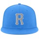 Custom Powder Blue Gray-White Stitched Adjustable Snapback Hat
