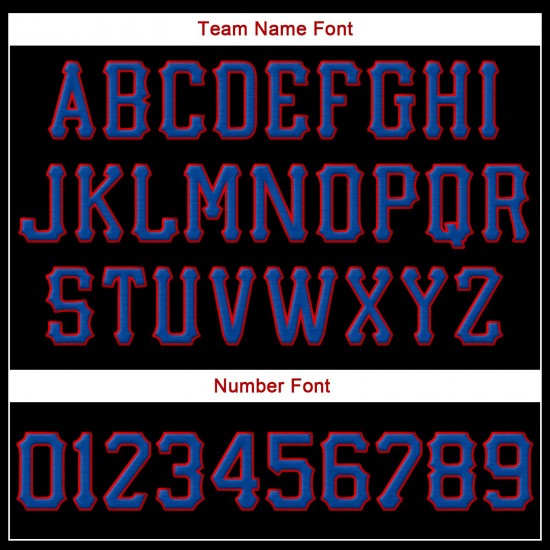 Custom Black Royal-Red Stitched Adjustable Snapback Hat