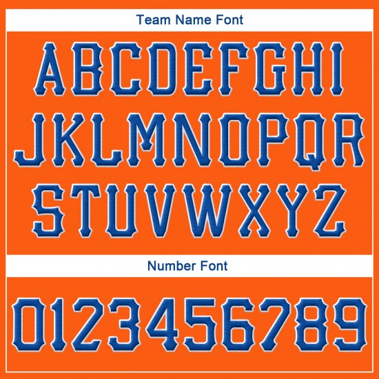 Custom Orange Royal-White Stitched Adjustable Snapback Hat