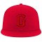 Custom Red Red-Black Stitched Adjustable Snapback Hat