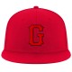Custom Red Red-Black Stitched Adjustable Snapback Hat