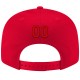 Custom Red Red-Black Stitched Adjustable Snapback Hat