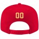 Custom Red Gold-White Stitched Adjustable Snapback Hat