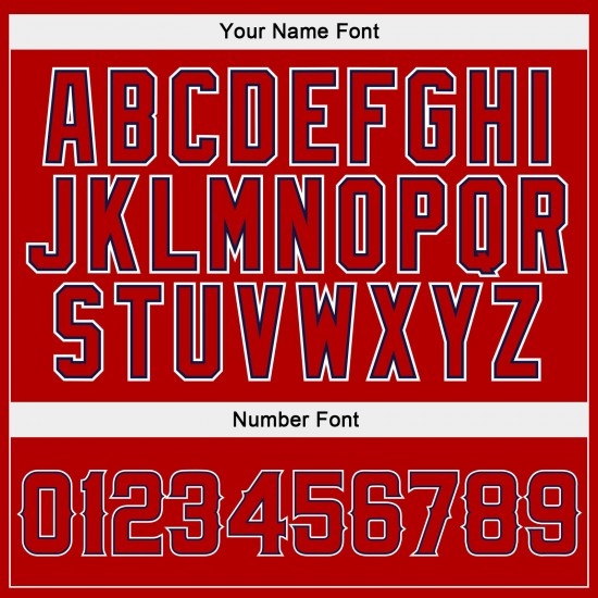 Custom Red Red-Navy Authentic Baseball Jersey