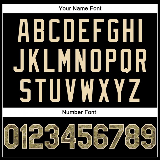 Custom Black Camo-Khaki Authentic American Flag Fashion Baseball Jersey