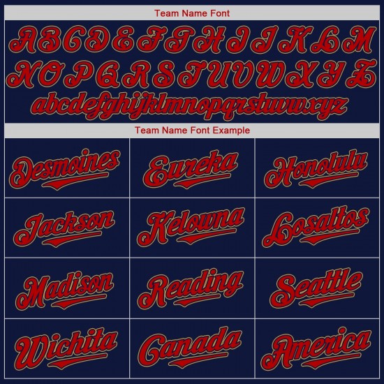 Custom Navy Red-Old Gold Authentic Baseball Jersey